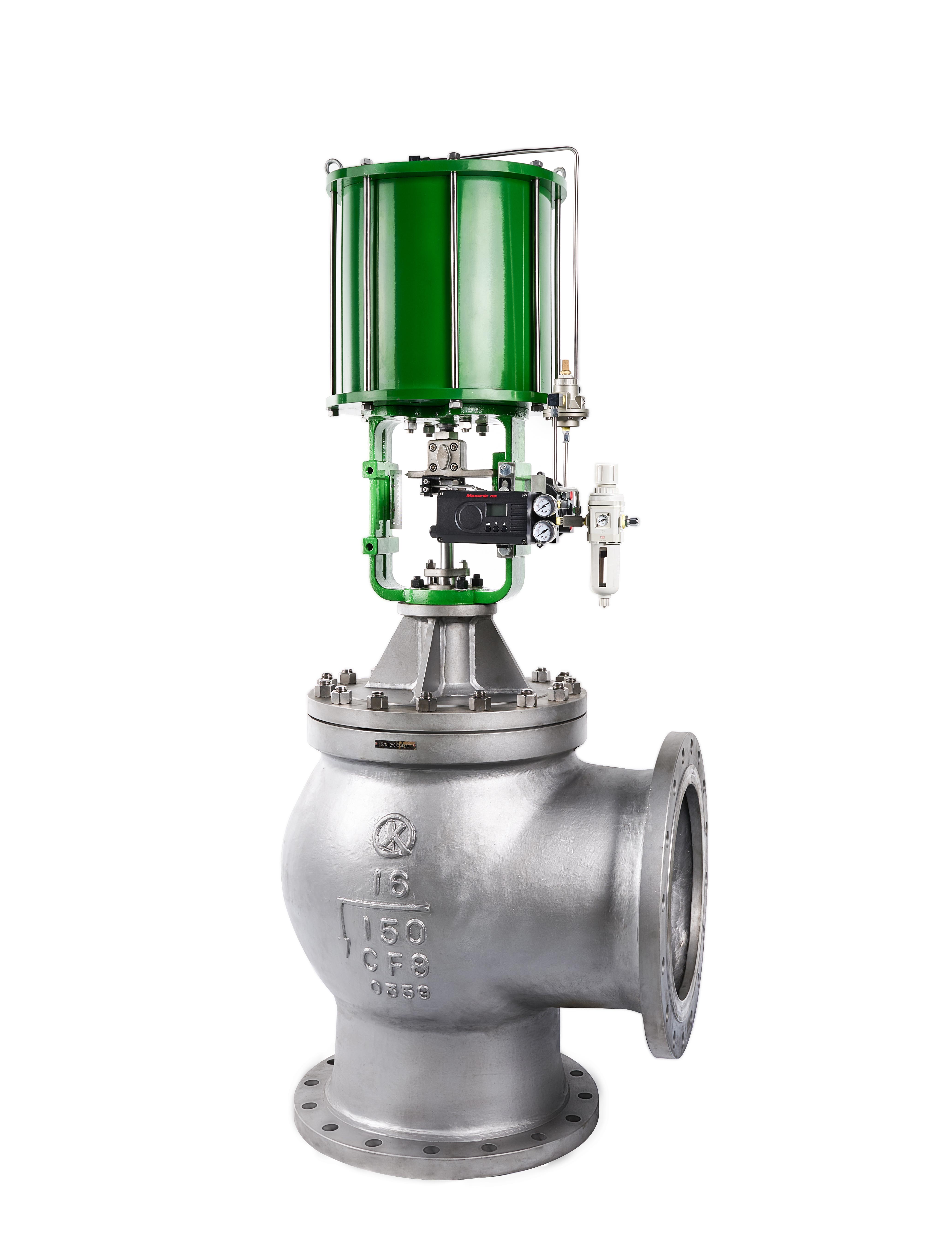 Pneumatic Piston Pressure Reducing & Noise Reduction Angle Control Valve