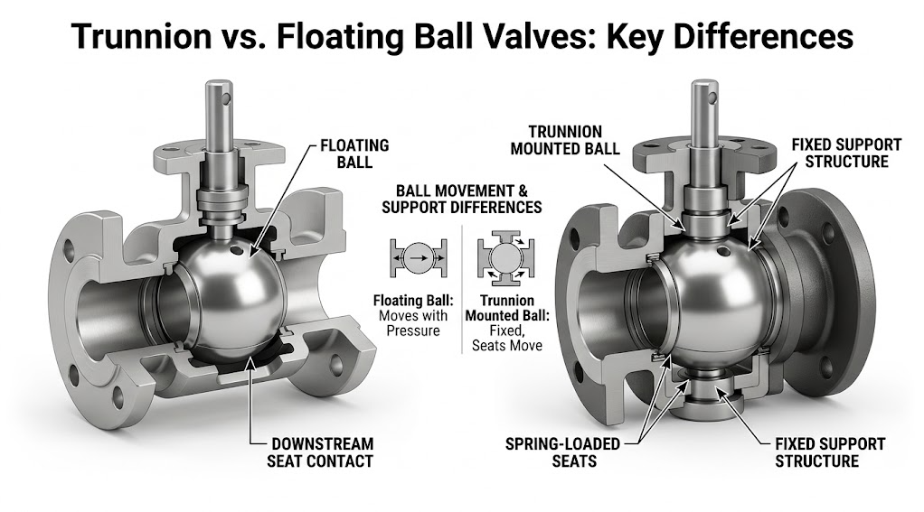 Trunnion vs. Floating Ball Valves: Key Differences