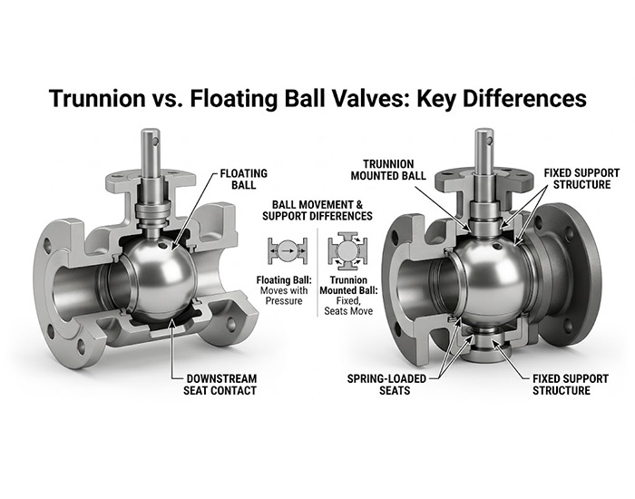 Trunnion vs. Floating Ball Valves: Key Differences