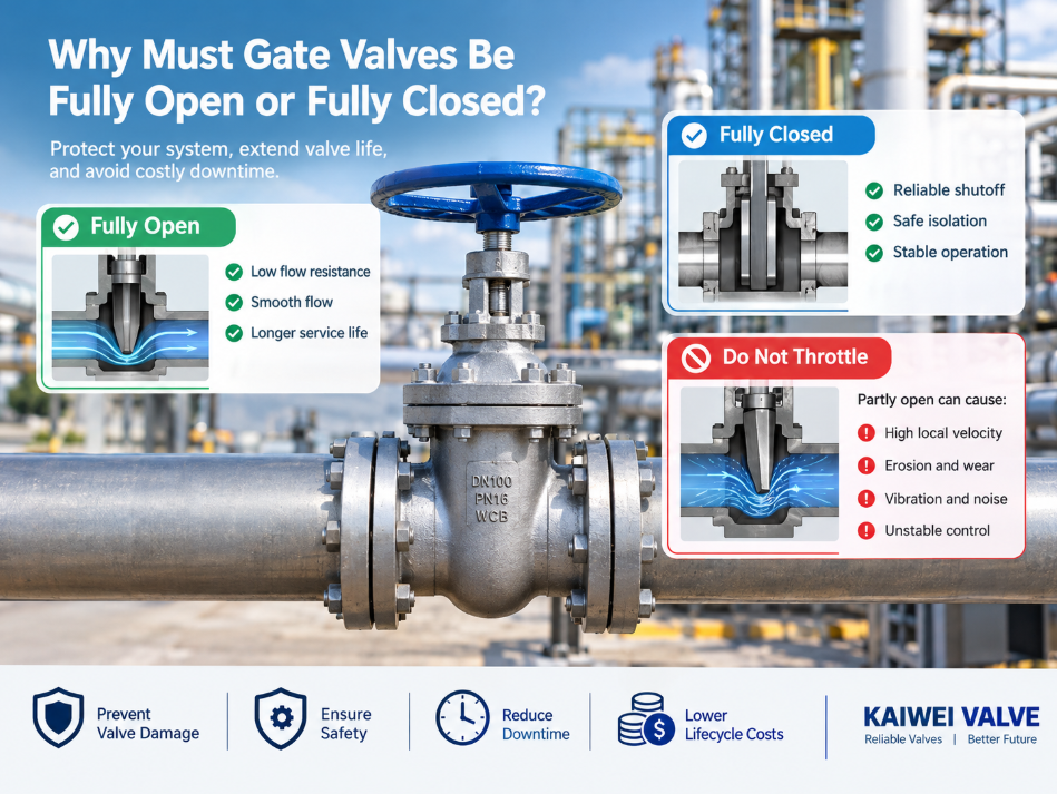 Why Must Gate Valves Be Fully Open or Fully Closed?
